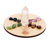 KOCKSHION Planche De Divination Avec Pierres De Chakra Naturelles Fournitures De Divination Pour Méditation Et Yoga