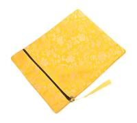 KOCKSHION Pochette De Rangement Pour Écrits Bouddhistes De Stockage Pour Textes Sacrés Organisateur De Documents Brocart Étui De Transport Pour Stylos Motif Dragon Couleur Jaune