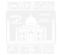 KOCKSHION Pochoirs de Dessin Réutilisables pour Peinture, 9 Feuilles en Pet, Améliorez Vos Compétences Manuelles, pour DIY et Journal Intime