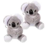 KOCKSHION Porte-clés en Peluche Koala Cartoon 2pcs, Ornement de Paquet Robuste en Peluche et Coton Pp, pour Décoration de Paquet à Dos et Présents de Fête