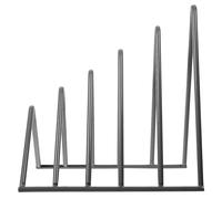 KOCKSHION Porte-Journal Triangulaire en Fer Noir, Organiseur de Bureau Structure Simple pour Ranger Magazines et Fichiers Un Environnement Professionnel