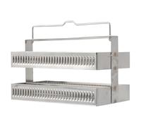 KOCKSHION Porte-Lames de Microscope en Acier Inoxydable Pratique et Facile à Utiliser, Support Coulissant pour 60 Plaquettes, Accessoire pour Laboratoire de Biologie