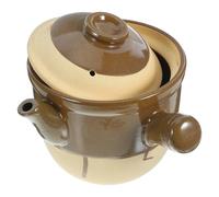 KOCKSHION Pot en Terre Cuite Traditionnelle pour Médecine Chinoise Marmite à Remède Bouillante Vintage Grosse Taille Résistant Haute Température pour Cuisson au Gaz et Feu Ouvert Ustensile