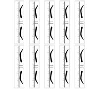 KOCKSHION Règle de Guide pour Sourcils en Pvc Flexible, Modèle Symétrique pour Maquillage Professionnel, Lot de 10 Pièces pour Femmes Débutantes