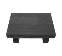 KOCKSHION Repose-pieds Portable en Bois Foncé au Design Minimaliste et Rustique, Forme Rectangulaire, pour Bureau ou Usage Intérieur