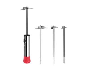 KOCKSHION Set D'arrache-noyaux de Fruits en Acier Inoxydable 304 et Abs, 5 Pièces avec 4 Lames de Rechange, Facile à Nettoyer et Résistant la Rouille, Préparation de Desserts