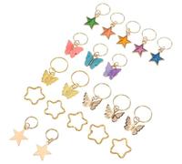 KOCKSHION Set de 20 Pinces à Cheveux Dreadlock en Alliage de Zinc Formes Papillon, Étoile et Arbre de Vie, Accessoires Polyvalents pour Tous Types de Cheveux, pour Diverses Occasions