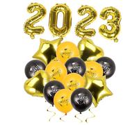 KOCKSHION Set de Ballons Décoratifs pour Remise de Diplôme Noir et Or Ornements pour Décoration de Classe et Fête de Graduation