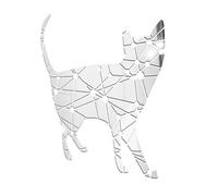 KOCKSHION Sticker Mural Chat Géométrique Décoratif et Facile à Installer Autocollant Miroir Créatif pour Décoration Intérieure Polyvalente