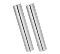 KOCKSHION Support à Brochettes en Acier Inoxydable 2pcs, Grand Récipient Cylindrique Argenté, Facile à Transporter, pour Barbecue Extérieur et Rangement Pratique