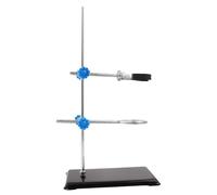 KOCKSHION Support de Laboratoire en Métal 30 Cm, Statif Portable Micro Compact pour Kit de Chimie, Tige de Support Robuste pour Cornue, Équipement Professionnel pour Laboratoire