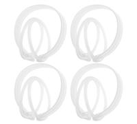KOCKSHION Support Pliable en Plastique Blanc pour Cache-oreilles, Kit de 4 Pièces Portable, Étagère Pratique pour Rangement et Protection des Cache-oreilles Chauds