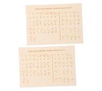 KOCKSHION Tableau Braille Éducatif Portable pour L'Alphabet Outil d'Entraînement à Points Sculptés Aide à L'Enseignement pour Personnes Aveugles et Malvoyantes