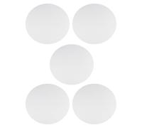 KOCKSHION Tableau Rond en Tissu Blanc Surface Lisse Adhérence des Pigments 5 Pièces pour Peinture Acrylique et Huile pour Exposition en Galerie et Travaux Manuels