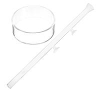 KOCKSHION Tube Alimentation en Verre pour Poissons Tropicaux et Crevettes Ventouse, Conception Entonnoir Délicate pour Aquarium et Bac à Poissons