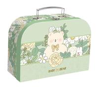 KOCKSHION Valise Décorative en Carton Poignée Boîte à Cotillons en Papier Boîte de Rangement Légère pour Mariage et Anniversaire Coffret Présent Pochette Anniversaire Élégante