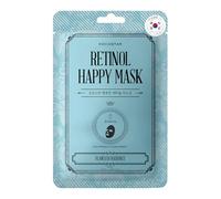KOCOSTAR Retinol Happy Mask - Masque anti-âge coréen pour femme avec rétinol, vitamine A, niacinamide, extrait végétal de collagène - Soin du visage 20 minutes sans rinçage (1 feuille)