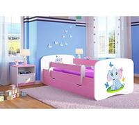 Kocot Baby Dream Lit pour Enfant avec Protection Contre Les Chutes Matelas tiroir et sommier à Lattes 57 Motifs 140 x 70 cm
