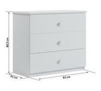 Kocot Kids - Commode babydreams blanche Fée et papillons Blanc