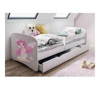 Kocot Kids - Lit babydreams 2 blanc Fee et papillons tiroir et matelas inclus 160/80 Blanc G