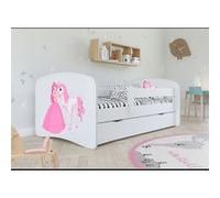 s - Lit babydreams 2 blanc princesse et Cheval tiroir et matelas inclus 180/80
