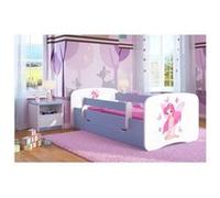 s - Lit babydreams 2 bleu Fée et papillons tiroir et matelas inclus 140/70