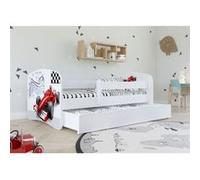 Kocot Kids - Lit babydreams 2 rose Formula Un tiroir et matelas inclus 180/80 Blanc G