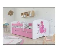 s - Lit babydreams 2 rose princesse sur Cheval tiroir et matelas inclus 140/70