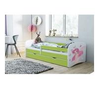 s - Lit babydreams 2 vert Fée et papillons tiroir et matelas inclus 180/80