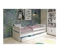 Kocot Kids - Lit Tomi rose tiroir et matelas inclus 180/80 Blanc G