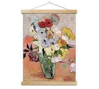 Kocreat Impression sur toile en bois représentant des tournesols de Van Gogh - Décoration d'intérieur - 60 x 80 cm