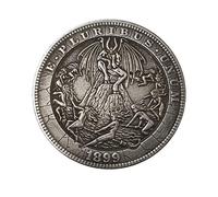 Kocreat Pièce de monnaie américaine 1899 - Diable et sorcière - Plaqué argent - Pièce commémorative du dollar Morgan