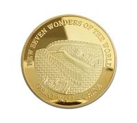 Kocreat Pièce de monnaie commémorative 7 merveilles du monde - Collection tourisme - Pièce de monnaie Liberty Morgan - Pièce de monnaie défi - Pièce de monnaie de liberté Hobo The Great Wall China