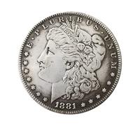 Kocreat Pièce de monnaie en argent plaqué 1881-copie Morgan Dollar - Réplique de pièce de monnaie originale pré Morgan - Collection Hobo Best Hobby