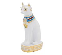 Kocris Casa Chat égyptien Bastet Statue Terrarium Ancienne Egypte Reptile Tank Terrarium Décorations Sculpture Statue Réservoirs Décor Ornement Aquarium Blanc