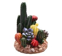 Kocris Casa Plantes succulentes cactus pour aquarium, décoration de l'oasis du désert, collection de sculpture, reptile, tortue, lézard, araignée, terrarium, figurine décorative pour animal de
