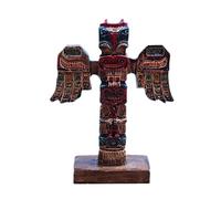 Kocris Casa Statue totem pôle de culture indienne, reptile, terrarium, décoration de tribu amérindienne, sculpture de lézard antique, figurine décorative pour aquarium