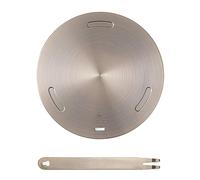 Kocusu Adaptateur d'induction en Acier Inoxydable, diffuseur d'induction 16 cm, poignée Amovible Disque Adaptateur pour Table de Cuisson, pour cafetières et ustensiles de Cuisine, Or