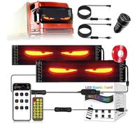 Kocusu Devil Eyes Light Lot de 2 lampes LED pour voiture (12 x 59,5 cm), yeux LED pour camion avec télécommande, panneaux lumineux programmables, yeux du diable, camion pour voiture, camion, texte