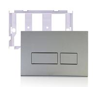 Kocusu Plaque de commande WC avec cadre de montage et kit de levier de chasse pour Geberit Sigma, plaque de déclenchement pour élément WC, plaque de déclenchement de rechange compatible avec Sigma 01
