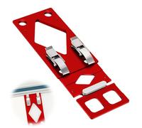Kocusu Rail de guidage d'angle fraisé CNC 90° en aluminium avec guide de bord pour scies circulaires compatible avec rail de guidage Makita (rouge)