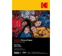 KODAK - 100 feuilles de papier photo 180g/m², brillant, Format A6 (10x15cm), Impression Jet d'encre - 9891094--