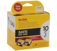 Kodak 10c Lot de 2 cartouches d'encre Multicolore
