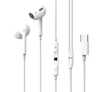 KODAK 210+ Écouteurs USB-C - Son Clair et Puissant sur Tous Vos Appareils - Blanc
