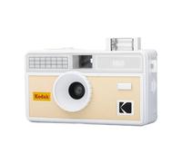 KODAK i60 - Appareil Photo Argentique Réutilisable 35 mm, Objectif 31 mm f/10, Flash Pop-Up Manuel, Compatible ISO 200/400/800, Design Rétro Léger, Viseur Optique - Beige Clair