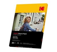 KODAK 9891266 - 25 feuilles de papier photo 230g/m2, brillant, Format A4 21x29,7cm, Impression Jet dencre