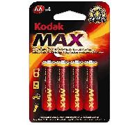 Kodak Alkaline Max LR6 AA BL4