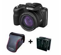 Kodak Appareil photo bridge AZ425 Noir – 1 batterie et étui