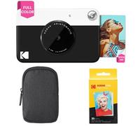 KODAK Appareil Photo Instantané Printomatic (Noir) Coffret Basique + Papier Zink (20 Feuilles) + boîtier Deluxe + Courroie Confortable à Mettre Autour du Cou