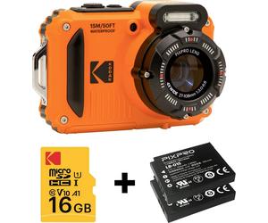 Kodak Appareil photo numérique 15 Mill. pixel Zoom optique: 4 x orange avec accu, flash, carte mémoire stabilisation d'image